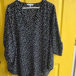 Chaus black and white blouse size 2x